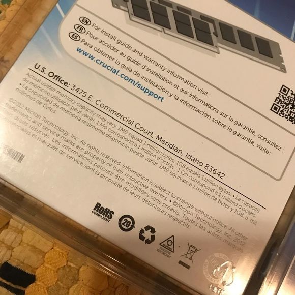 3-Packs •Crucial Memory• 4GB Kit (2GBx2) - Picture 6 of 8